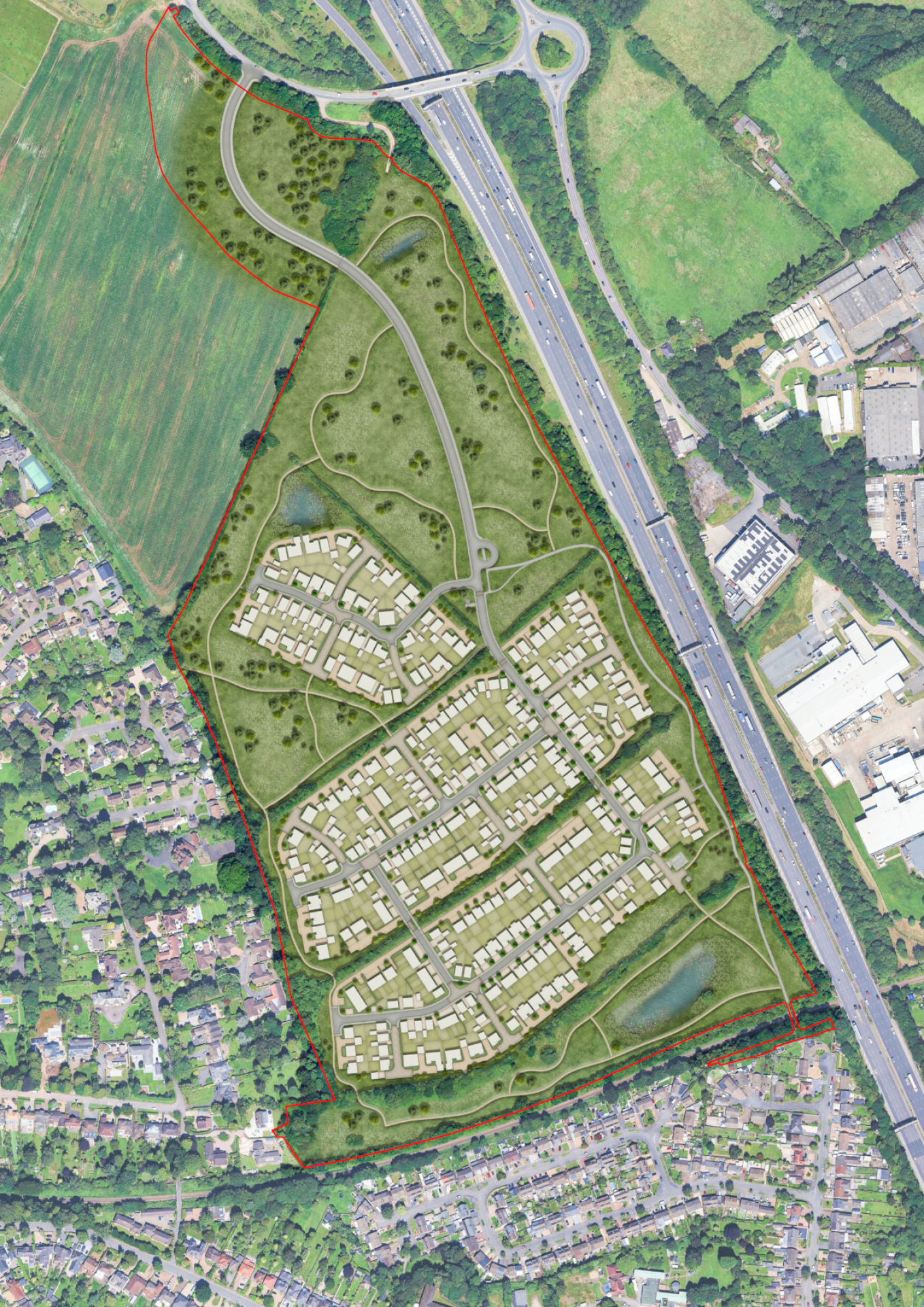 The landscape-led masterplan for the proposed new neighbourhood